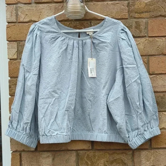NWT  Dusty Blue Blouse - Picture 1 of 6